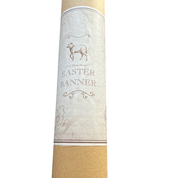 EVER THINE HOME Easter Rustic Burlap Banner Double Sided 'He is Risen' - Picture 8 of 12